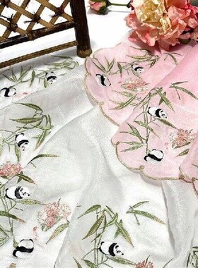 Chinese Classical Style Panda Sakura Embroidery