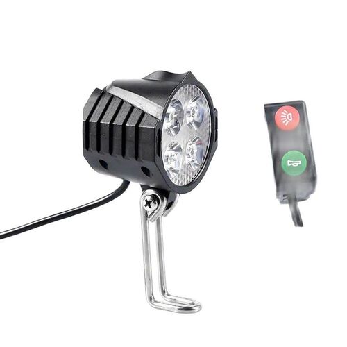 Electric Bicycle Light/ebike Light 12W 36V 48V with Horn Swi