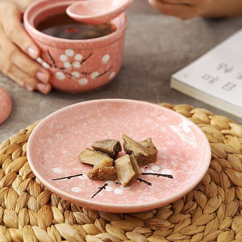6inch Japanese Round Plate Creative Plum Blossom Handpainted