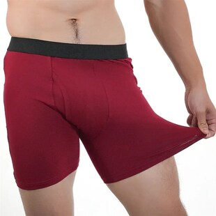 Man Mid-Long Boxer Shorts Sport Underwear Cotton Underpants