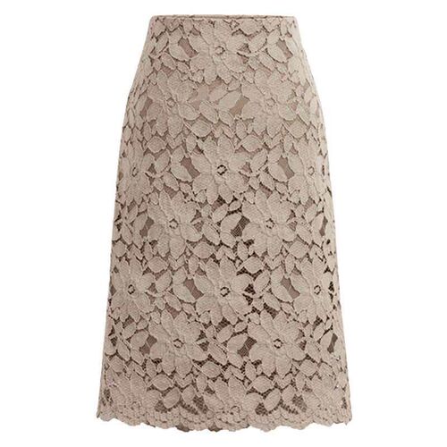Womens Summer New Large Size Slimming Water-soluble Lace Sk