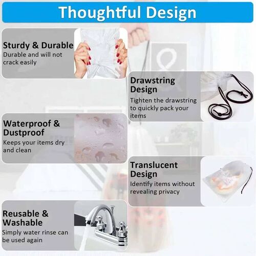 10PCS Portable Shoe Storage Drawstring Eco Storage Bag for S