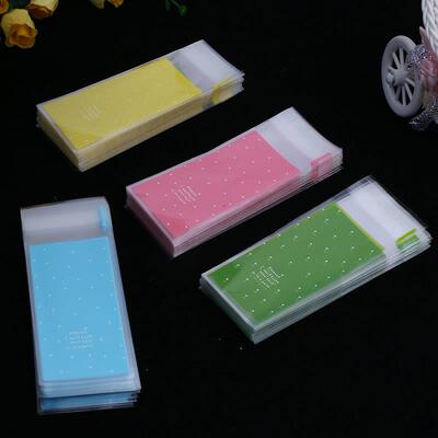 100pcs/lot Size 5*10+3cm Plastic Cookie Packaging Cupcake Wr