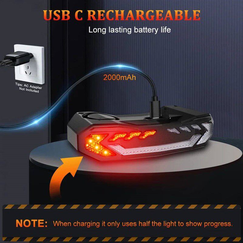 Rockbye Bicycle Turn Signals Light Rechargeable Bike Tail Li图片