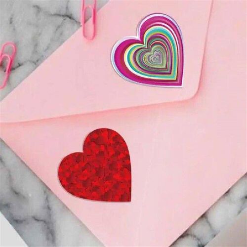 500-Piece Heart Sticker Rolls Versatile Love Heart Stickers