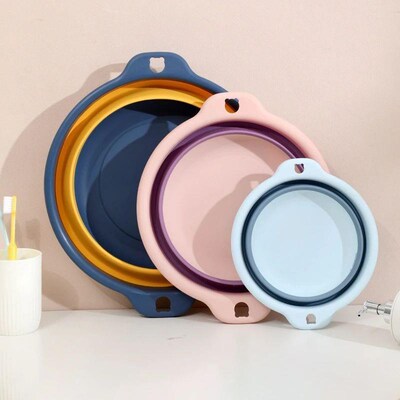 Portable Foldable Laundry Basin Plastic Travel Folding Wash
