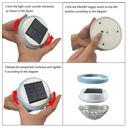 Solar Floating Pool Light Rechargeable Led Lamp With Panel O