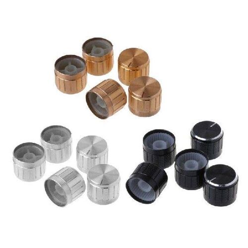 5 Pcs Aluminum Rotary Control Potentiometer Knob Adjustable
