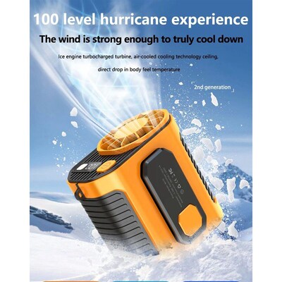 New waist-mounted fan cooling high-temperature outdoor work