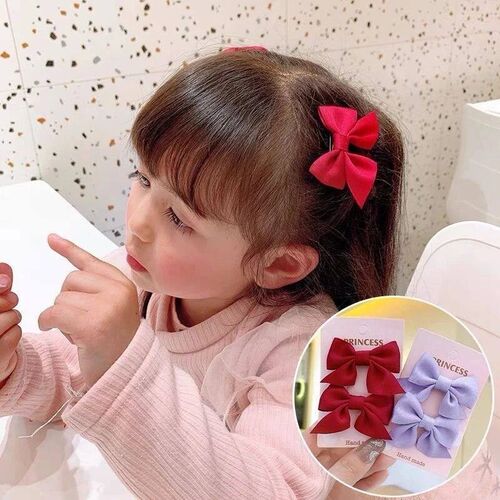 2 Piece Bow Hair Clip Elegant Flower Hair Clips For Kids Lad