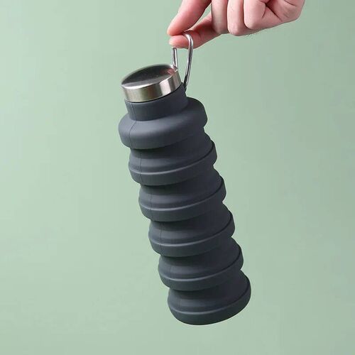 New Portable Silicone Water Bottle Retractable Folding Coffe