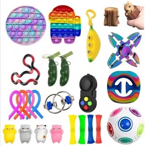 Figet Toys Anti Stress Toy Set Stretchy Strings  Marble