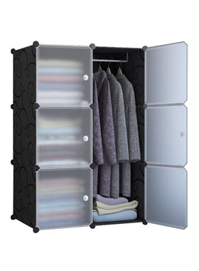 Simple wardrobe plastic storage cabinet bedroom wardrobe DIY