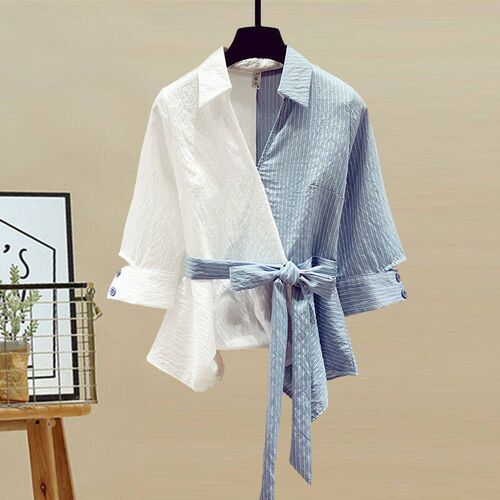 Womens pants summer solid color 3XL size Korean color block