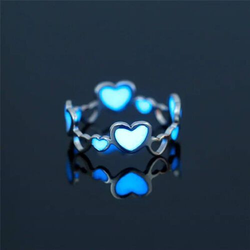 Rinhoo Stainless Steel Blue Love Heart Butterfly Star Lumino