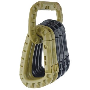 4Pcs Tactical Carabiner Set Plastic Steel Quick Hook Webbing