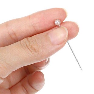 100pcs Pearlized Ball Head Straight Pear Head for DIY
