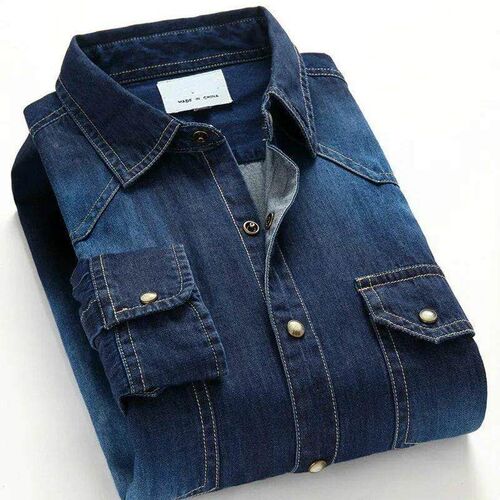 men shirt jeans 23 winter denim thin soft cotton slim fit