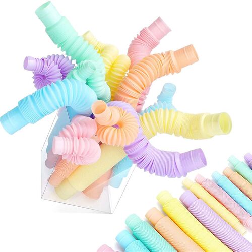 4 Pack Mini Pop Tube Sensory Fidget Toy Colorful Heavy-Duty