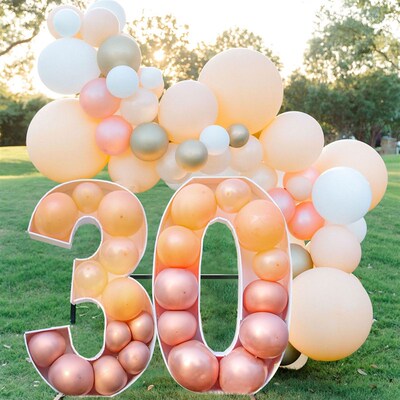 73/93cm Giant Birthday Figure 0-9 Balloon Filling Box 1st 18