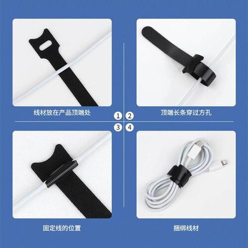 5-pack of Magic Tape Cable Ties for Organizing and Securing