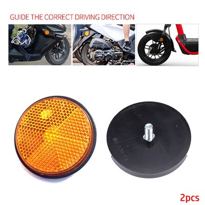 2pcs Circular Reflector Universal Car Trucks Motorcycle ATV