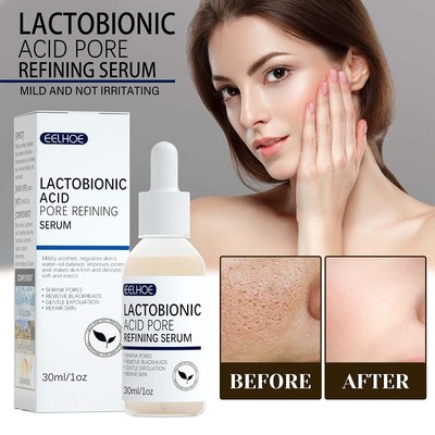 Lactobionic Acid Pore Shrink Face Serum Hyaluronic Acid Mois