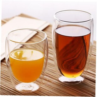 coffee tea glasses wall mug drinking glass mugs double cups