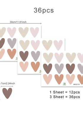 36pcs Heart Shape rendy Boho Style Wall ers Bohemian Wall De
