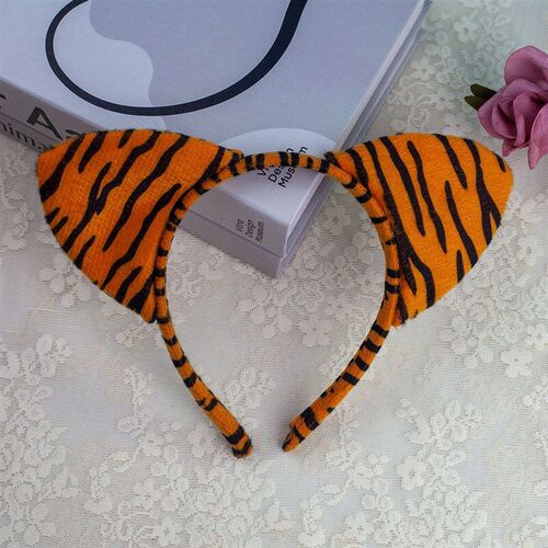 Tiger Ear Headband Halloween Headgear Cute Cartoon 3Piece Se