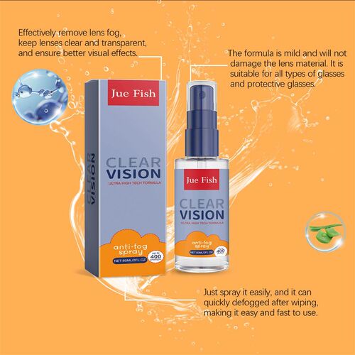 JUE FISH Defogging Spray for Car Windshields and Windows, An