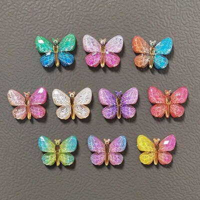 5/10Pcs Multi Colors Butterfly Fridge Magnets Home Office Ki