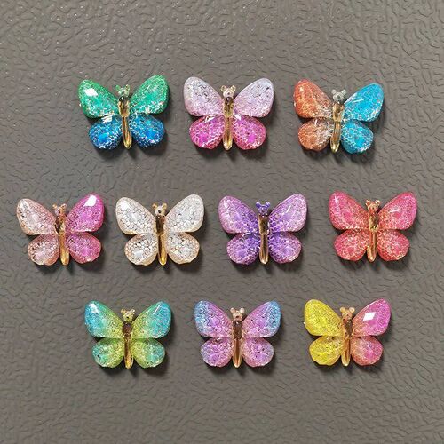 5/10Pcs Multi Colors Butterfly Fridge Magnets Home Office Ki
