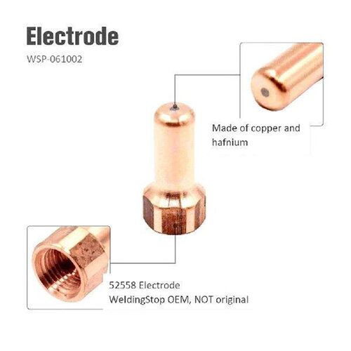 60pcs PT-80 PT80 IPT-80 Plasma Cutter Torch Electrode 1.3mm