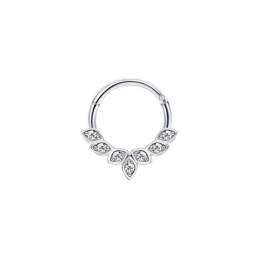 -pcs G Fashion L Stainless Steel CZ Hinged Septum Clicker