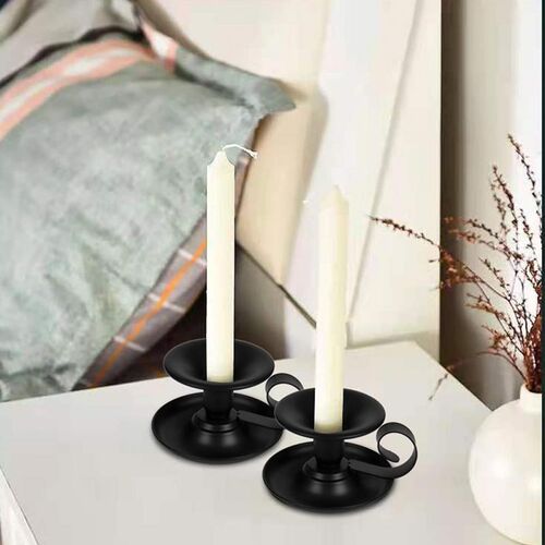 Candle Stick Holder Retro Iron Candlestick Holders Taper Can