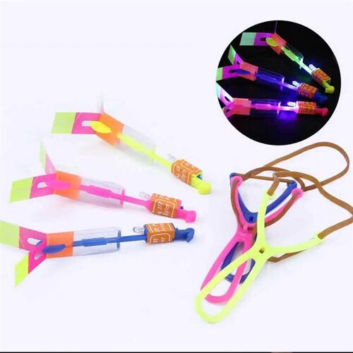 10/pcs Led Lighting Up Luminous Toy Flying slingshot Flying