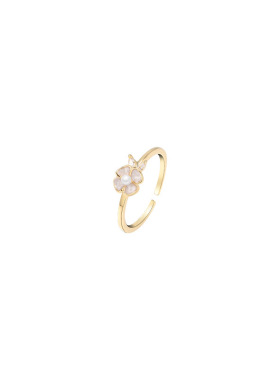 Camellia Open Ring Womens Design Niche Advanced Adjustable