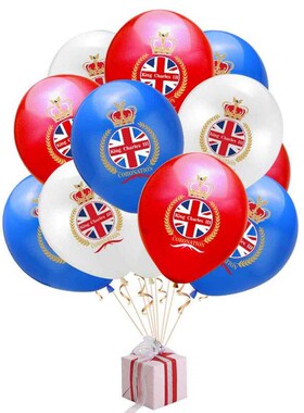 King Charles III Coronation Balloon 30pcs Union Jack Coronat