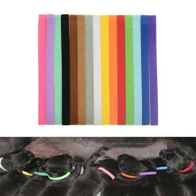 15pcs Puppy Whelping Collars Puppy ID Collars Double-sided