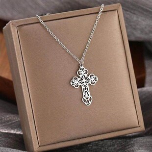 Stainless Steel Neckls Vintage Cross Pendants Bohemian Ne
