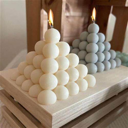 Non-stick Bubble Cube Candles Silicone Mold 3D Cube Pyramid