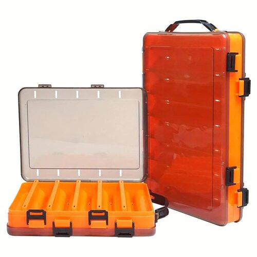 Double-layer Fishing Tackle Box Transparent Fishing Lure Box