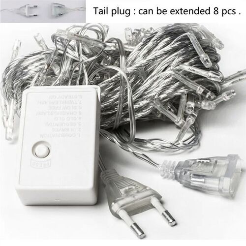 5m Outdoor Christmas Fairy Lights LED Icicle Curtain String
