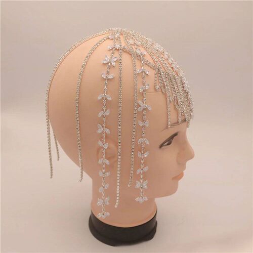 Luxury Shiny Crystal Long Thtassel Head Chain Bohemian Wind