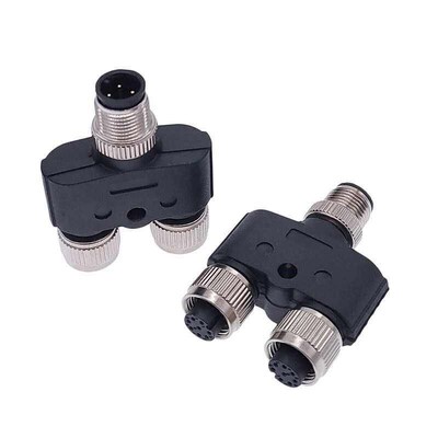 1pcs Waterproof aviation connector M12  male to female plug
