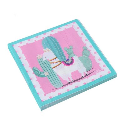 Pink Alpaca Cactus Theme Llama Party Decoration Paper Cup Pl