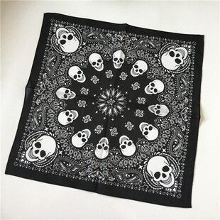 More Colorfull Printed Skull Paisley Geometric Cotton Bandan