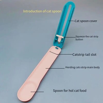 Cat feeder cat strip squeeze spoon pet liquid snack spoon li