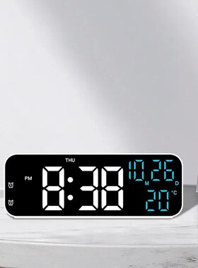 LED Digital Clock Temperature Date Week Display Desktop Cloc